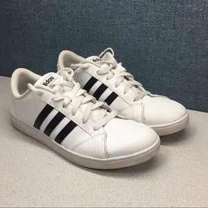 White and Black Adidas Tennis Shoe